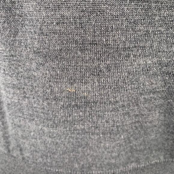 GIORGIOLINI Size M Grey Merino Wool V-Neck Pullover - Picture 4 of 8